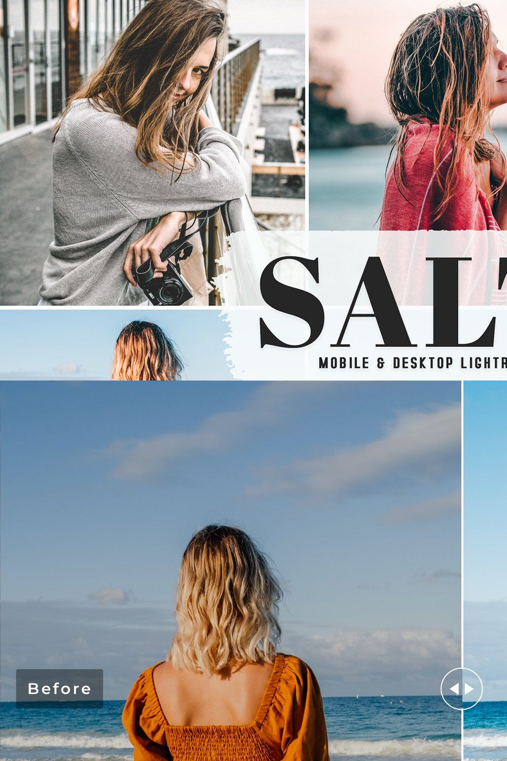 Salty Pro Lightroom Presets pinterest preview image.