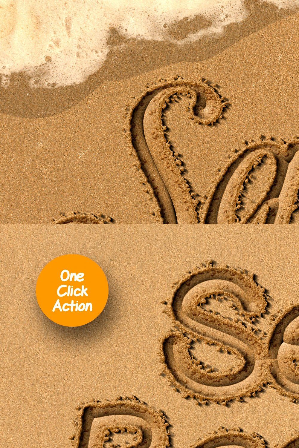 Sand Photoshop Action pinterest preview image.