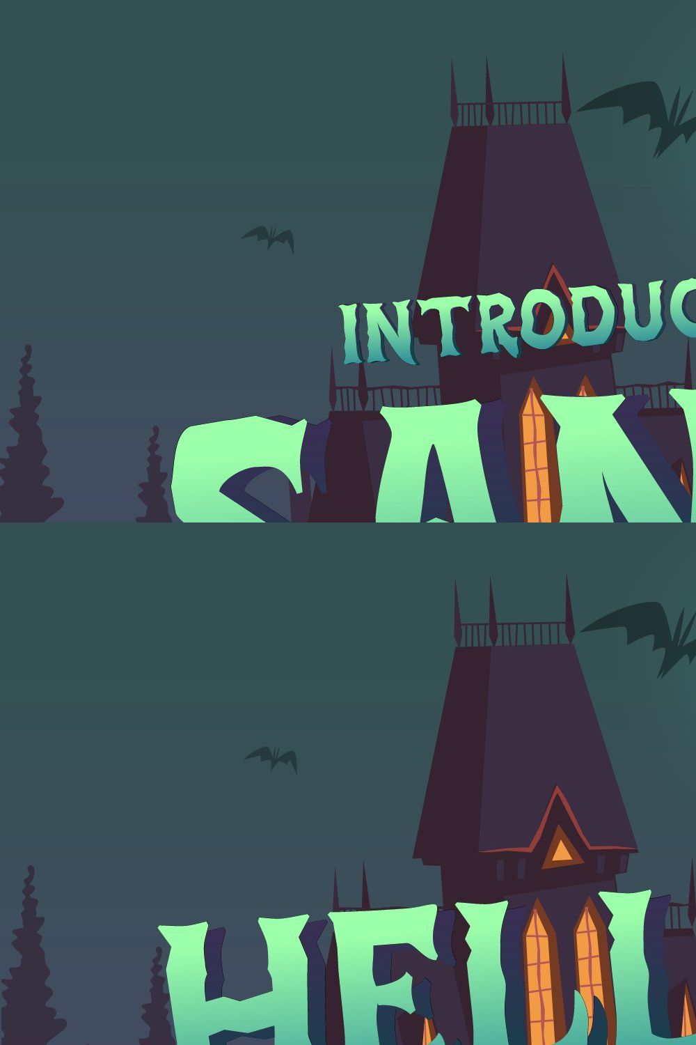 Sangkiz - Spooky Display Typeface pinterest preview image.