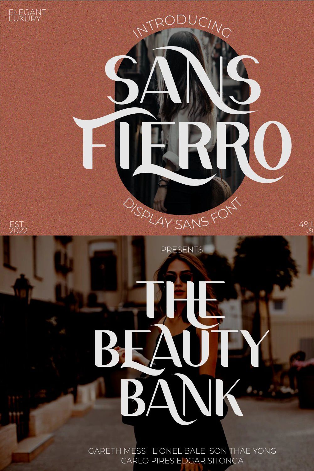 Sans Fierro - Display Sans Font pinterest preview image.