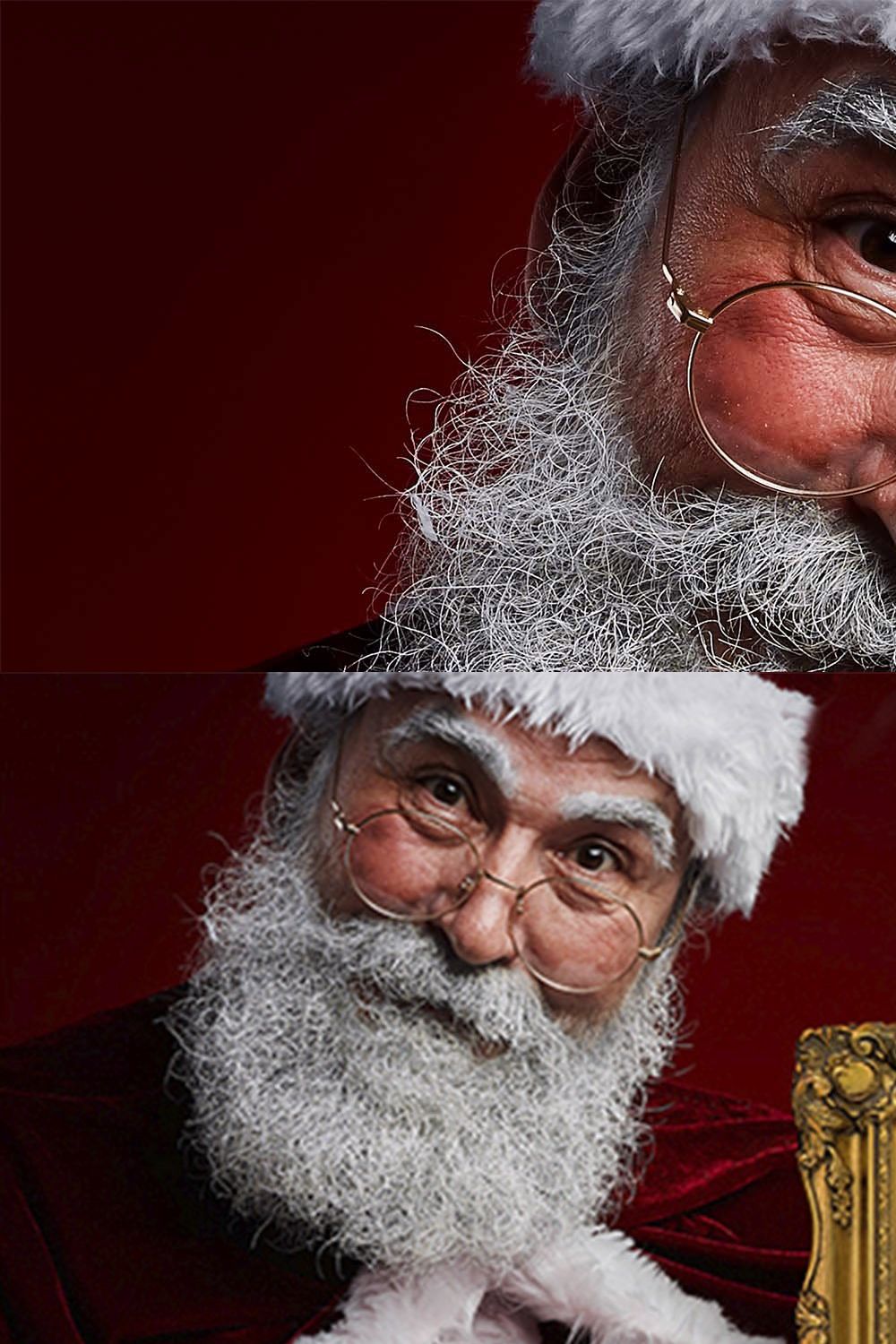 Santa with Frame Backdrop, PNG pinterest preview image.