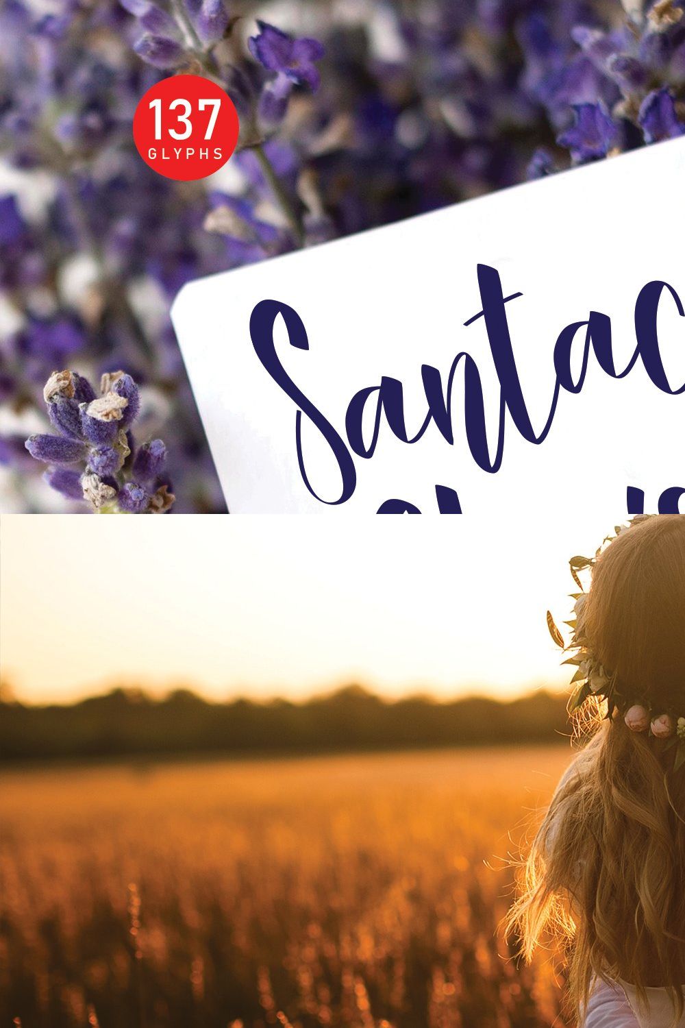 Santaclaus Christmas Font pinterest preview image.