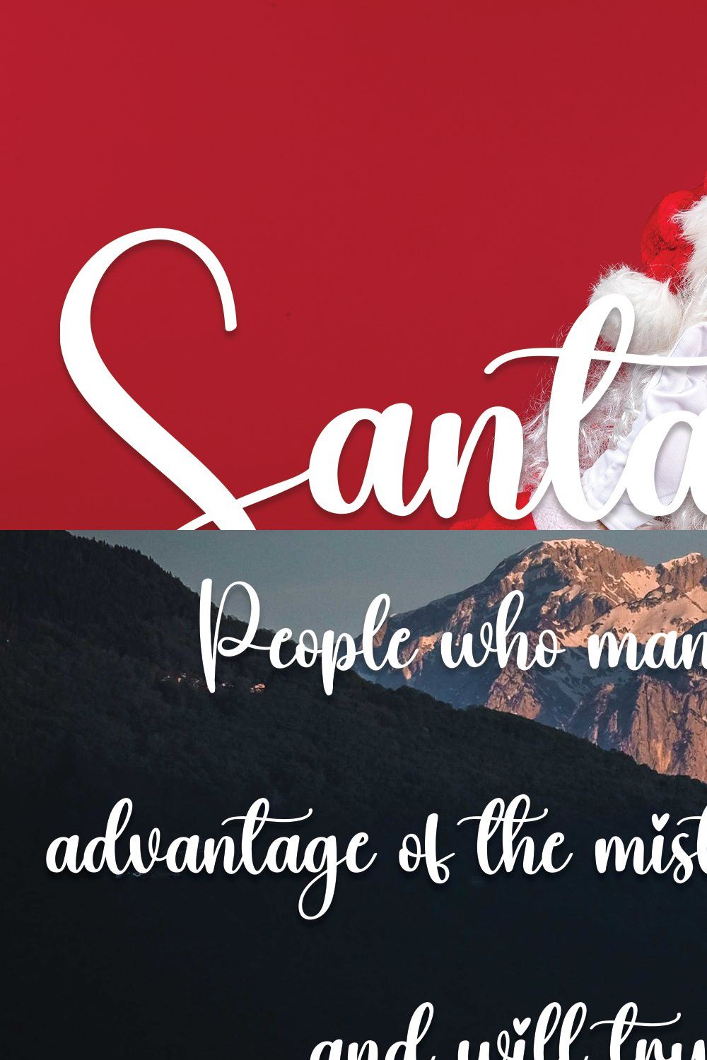 Santaclaus | Script Font pinterest preview image.