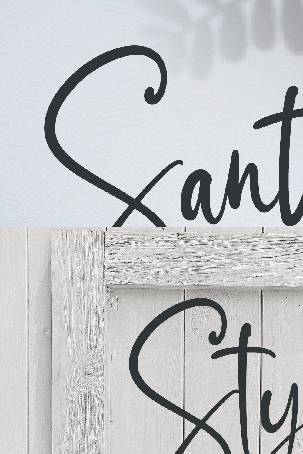Santtina - Stylish handwritten font pinterest preview image.