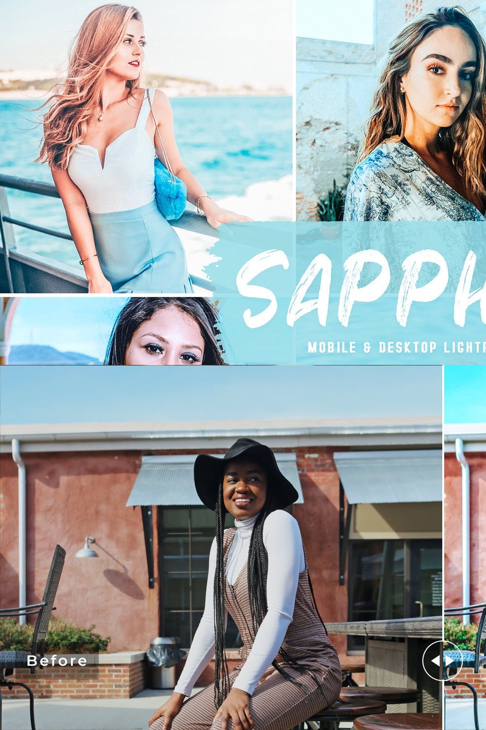 Sapphire Pro Lightroom Presets pinterest preview image.