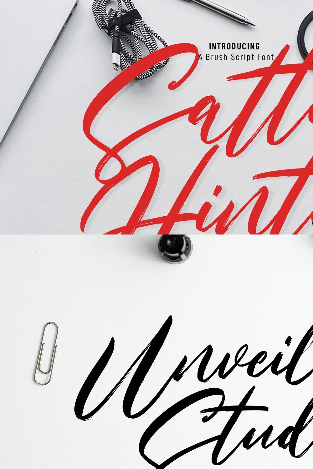 Sattel Hintar Brush Script Font pinterest preview image.