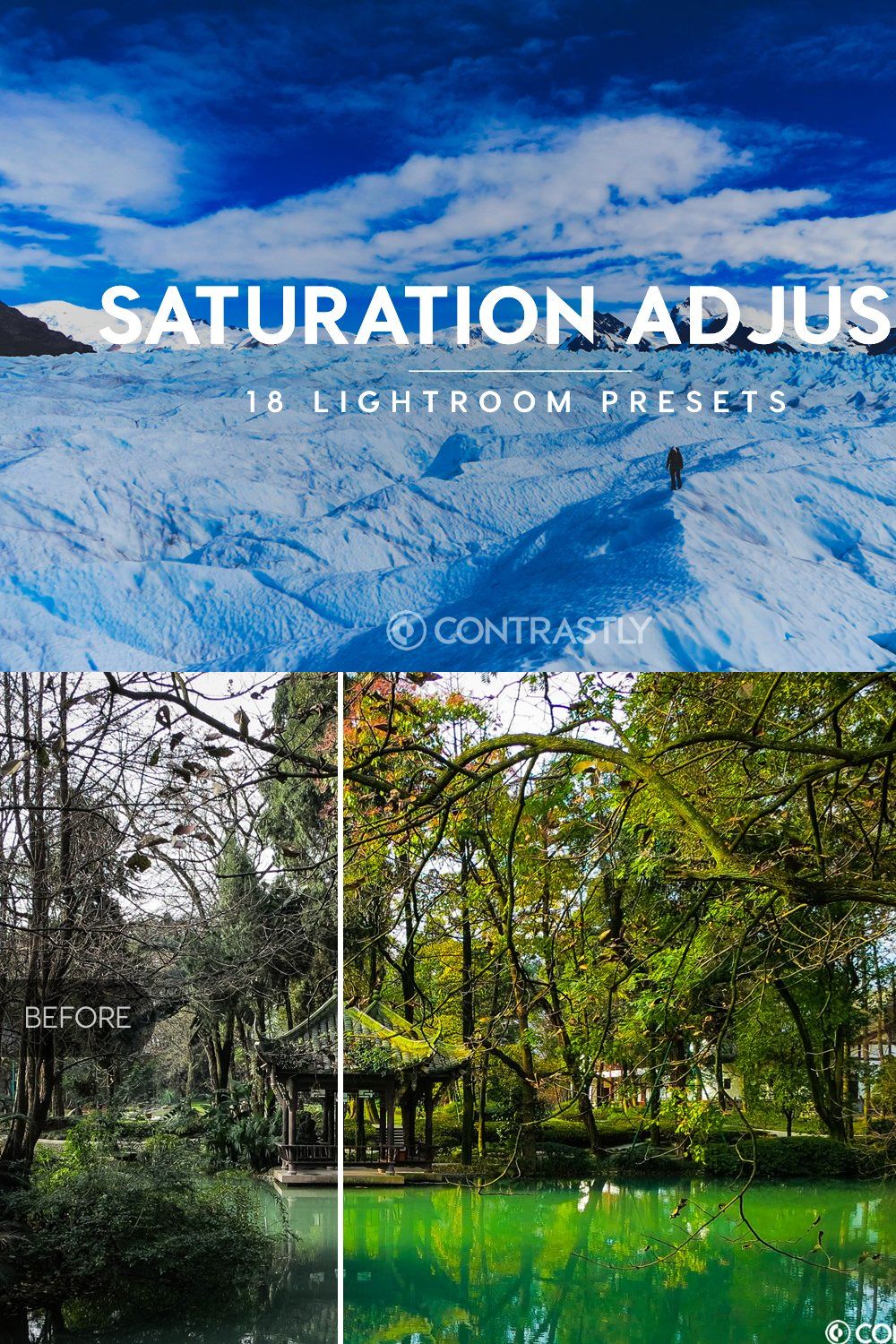 Saturation Adjust Lightroom Presets pinterest preview image.