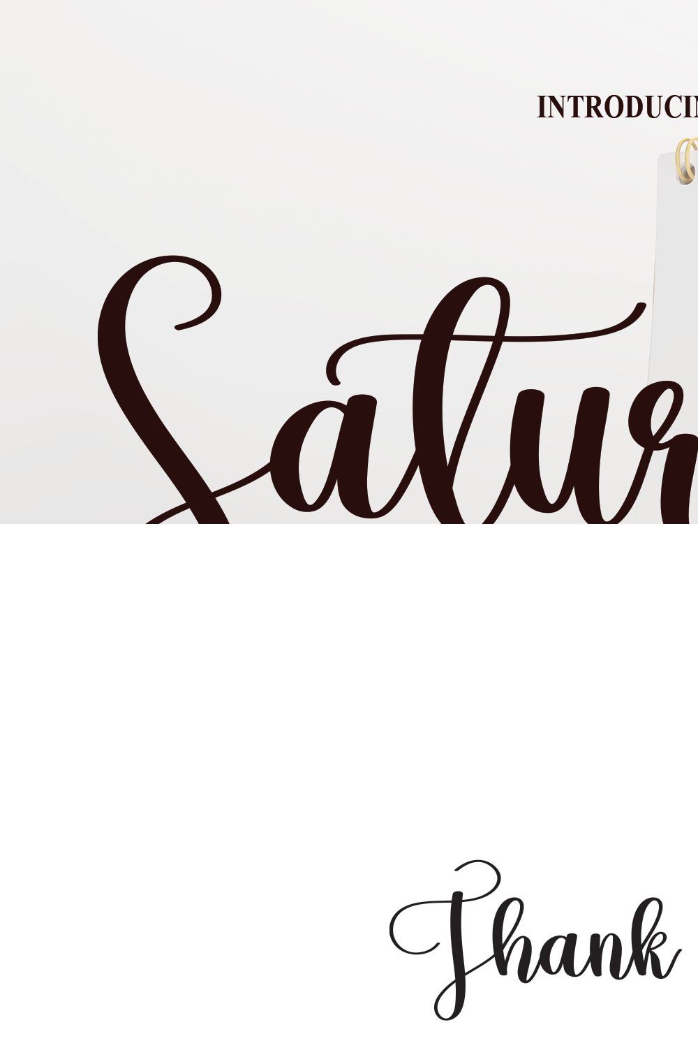 Saturday | Script Font pinterest preview image.