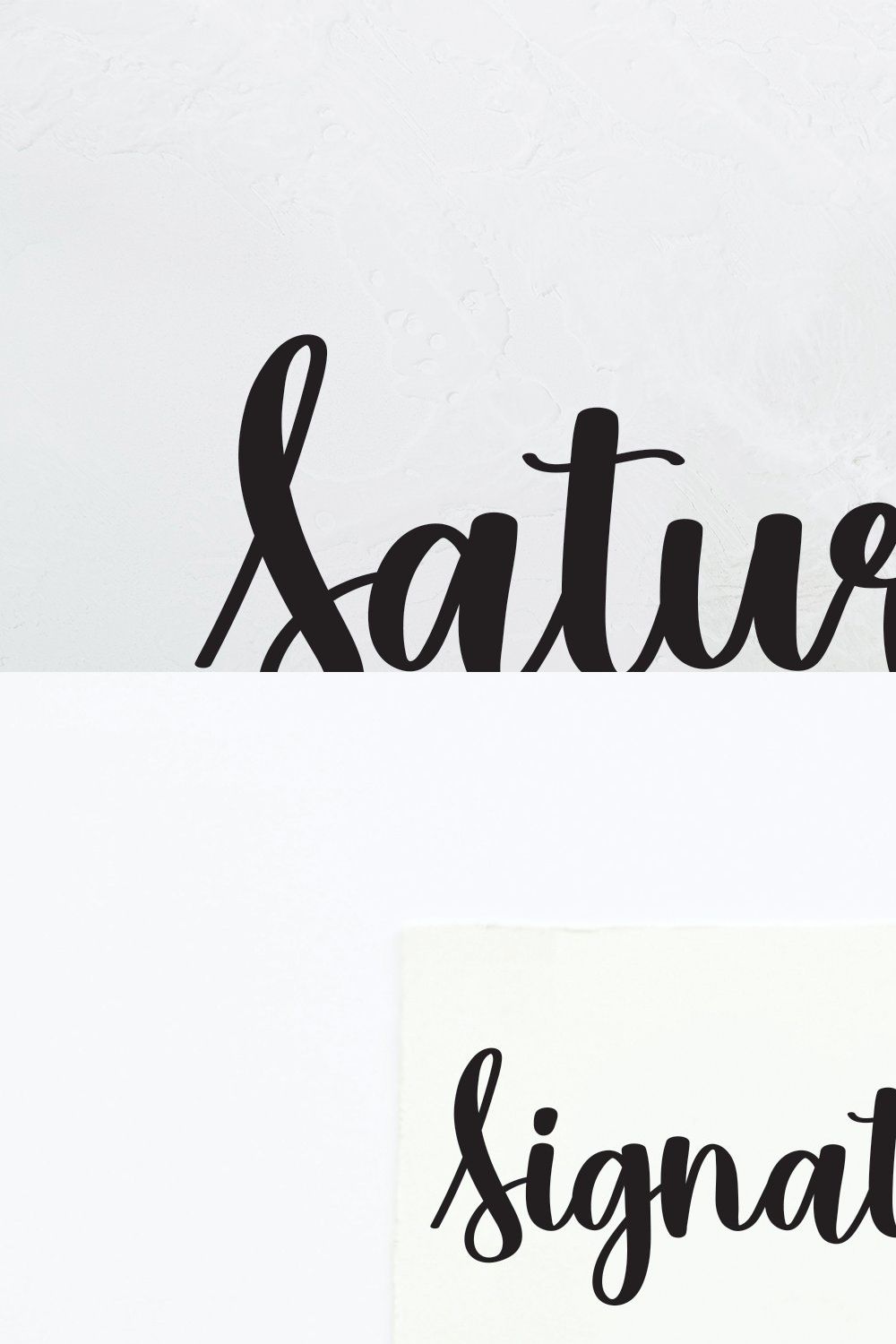 Saturnus | Script Font pinterest preview image.