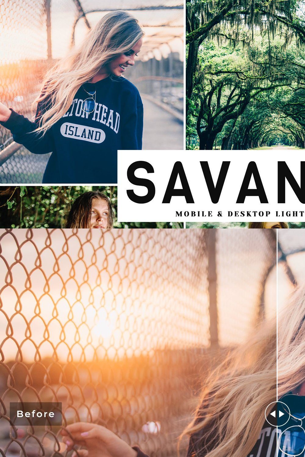 Savannah Lightroom Presets Pack pinterest preview image.