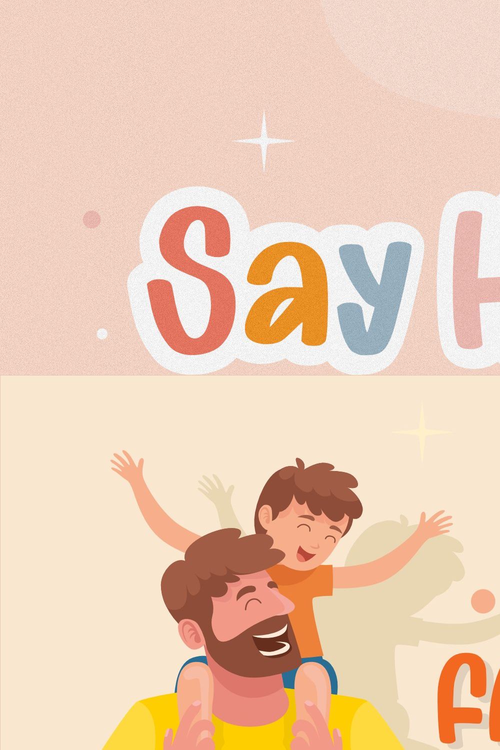 Say Hello - Cute Display Font pinterest preview image.