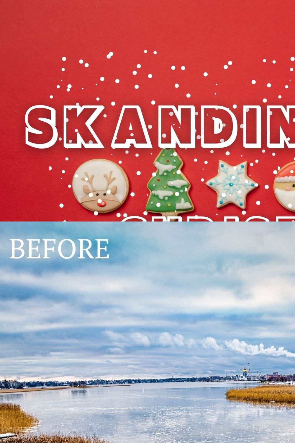 Scandinavian Christmas Presets pinterest preview image.