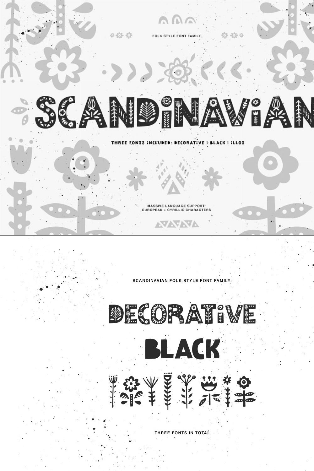 Scandinavian Font Family pinterest preview image.