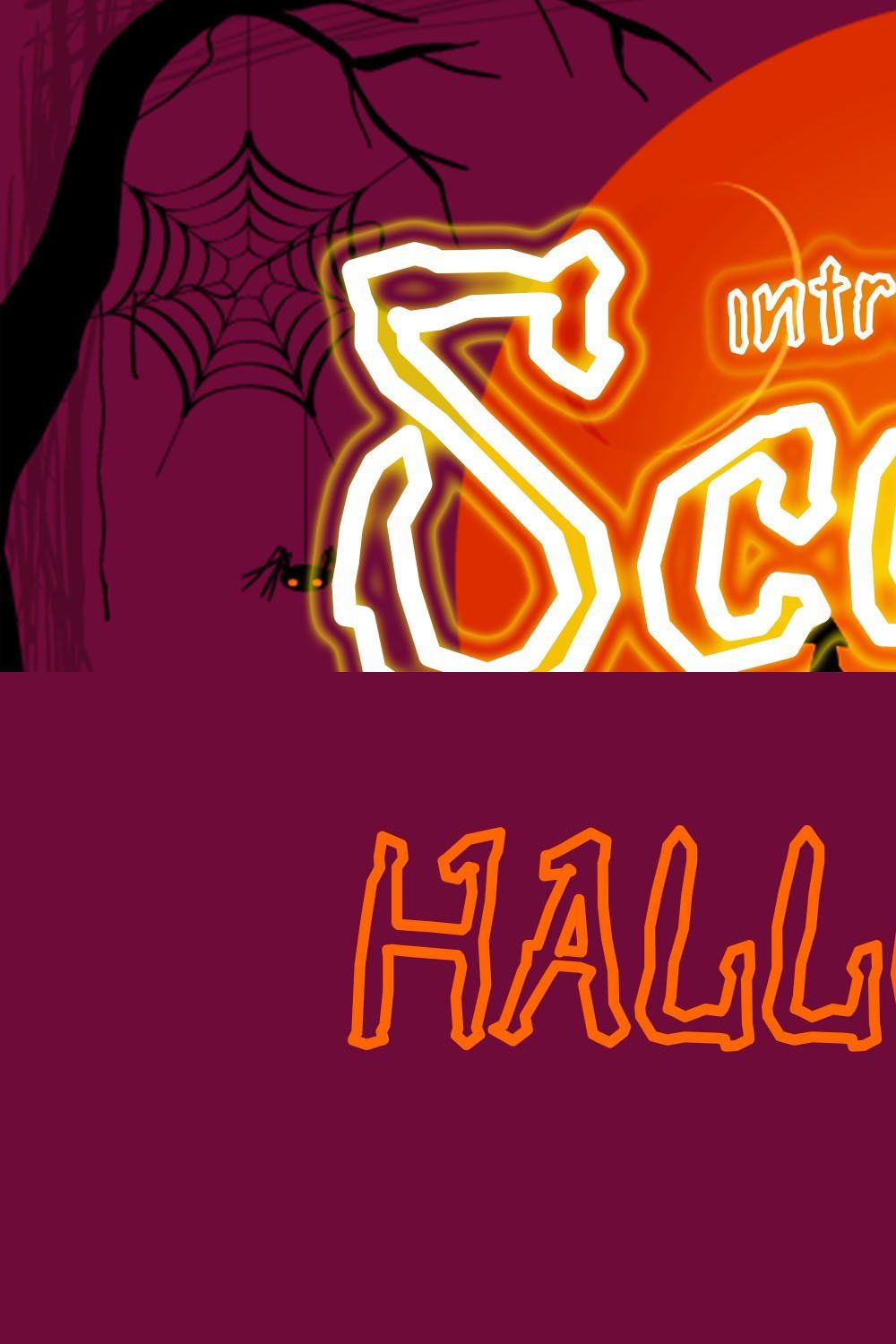 Scare Roar - Halloween Horror Font pinterest preview image.