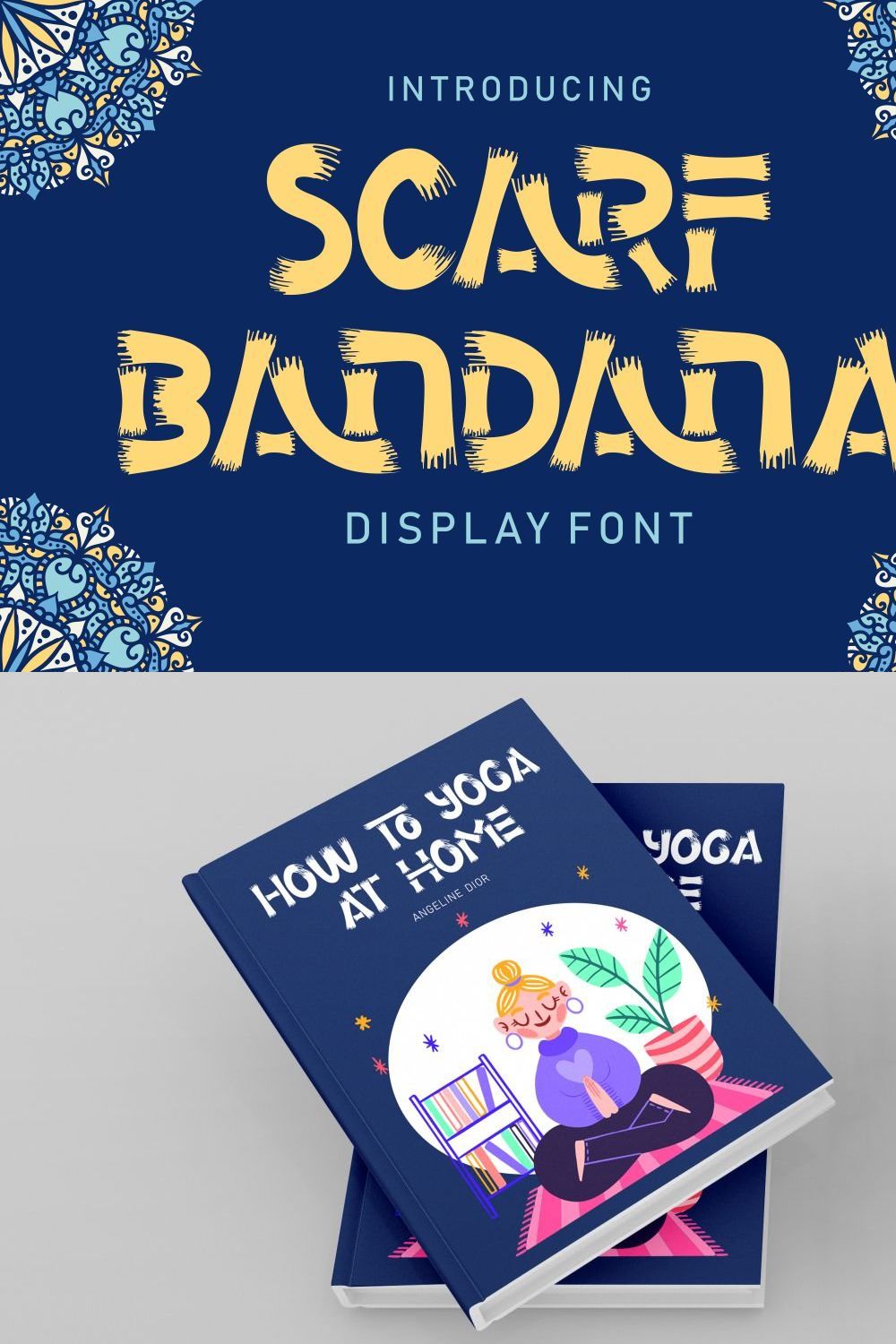 Scarf Bandana - Display Font pinterest preview image.