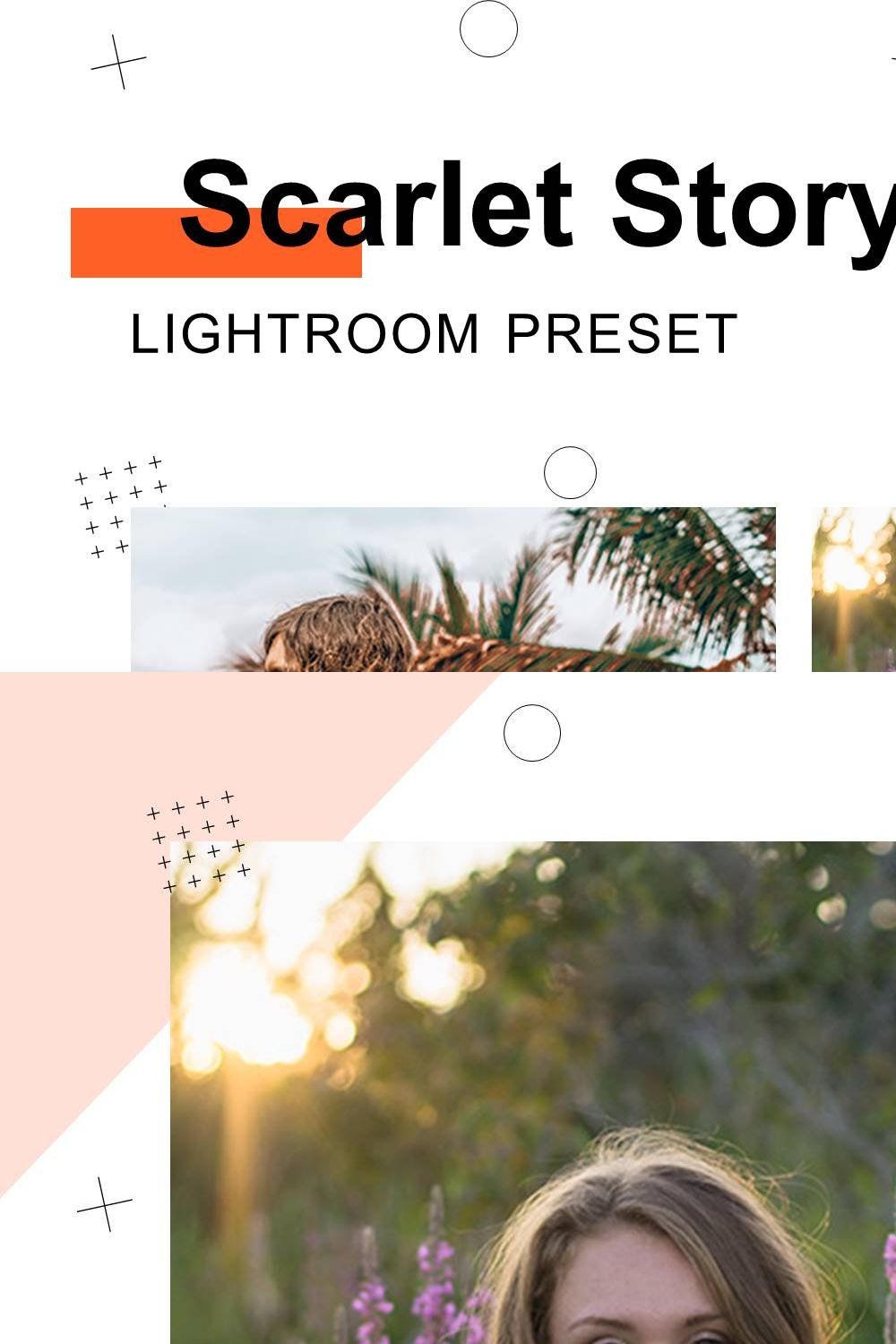 Scarlet Story - Lightroom Presets pinterest preview image.