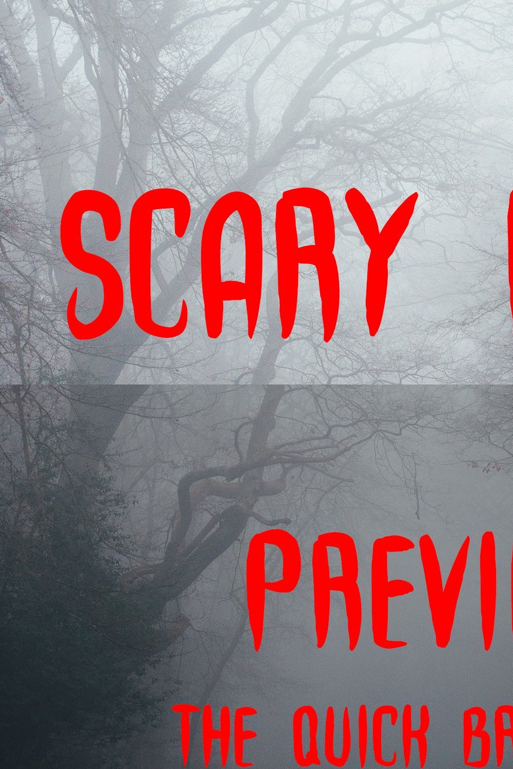 Scary House | a creepy font pinterest preview image.