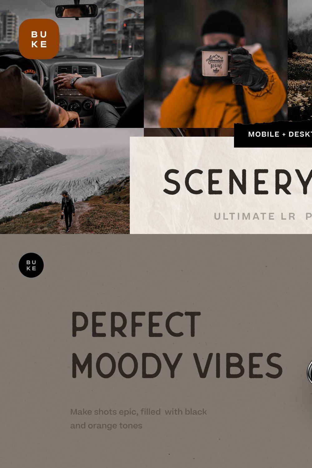 Scenery Film – 3 Lightroom Presets pinterest preview image.