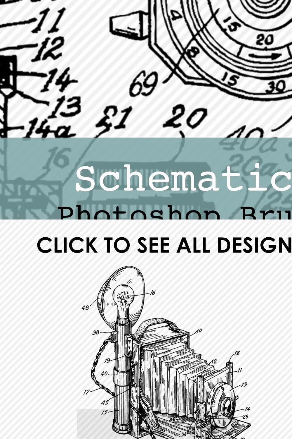 Schematics: Cameras PS Brushes pinterest preview image.