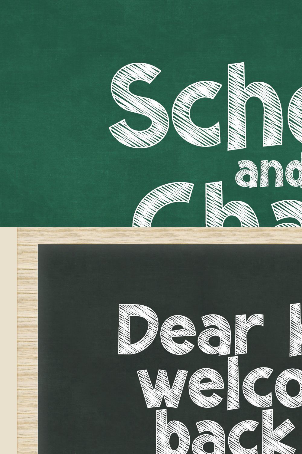 School and Chalk - Kids Font pinterest preview image.