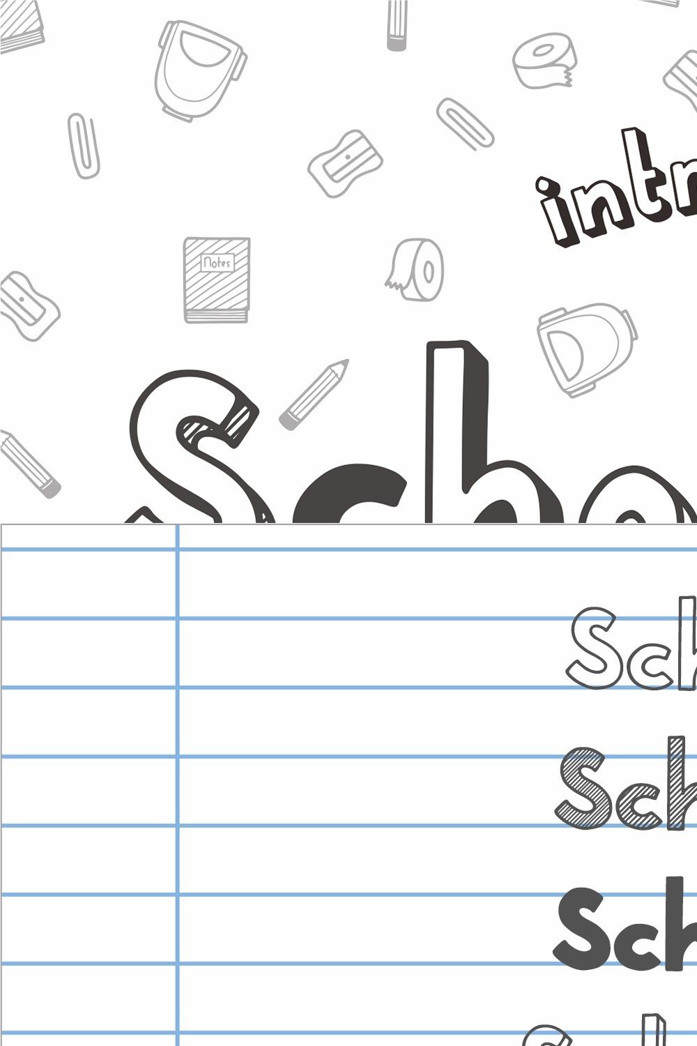 School Holic | 7 Font Styles + Bonus pinterest preview image.