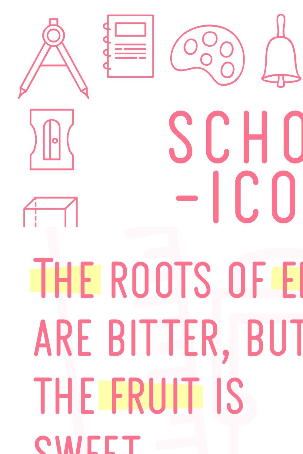 School Icon pinterest preview image.