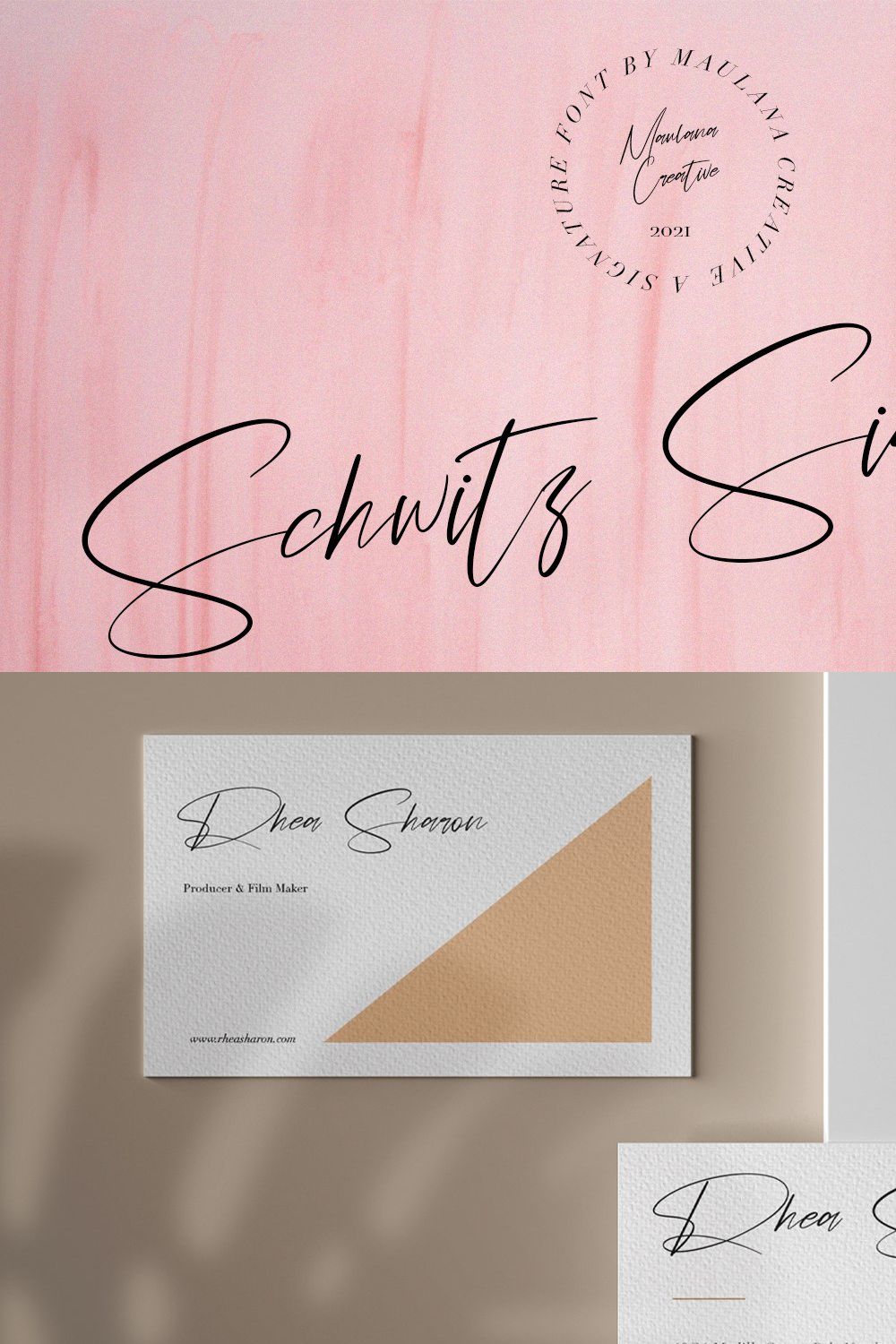 Schwitz Signature Sweet Casual Font pinterest preview image.