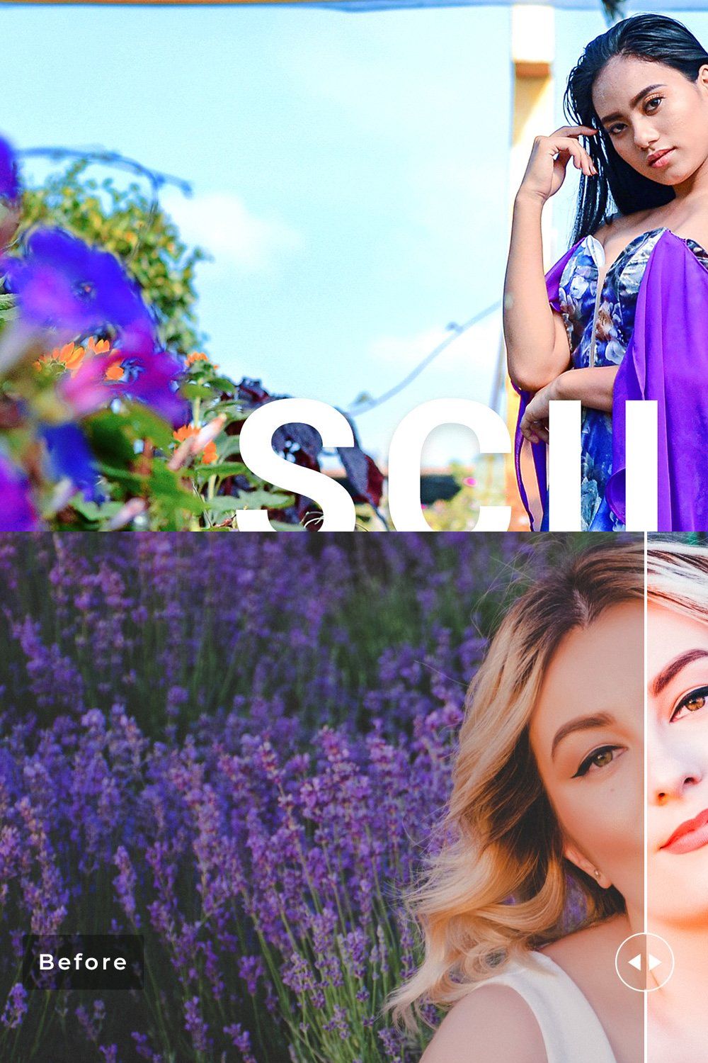 Scilla Pro Lightroom Presets pinterest preview image.