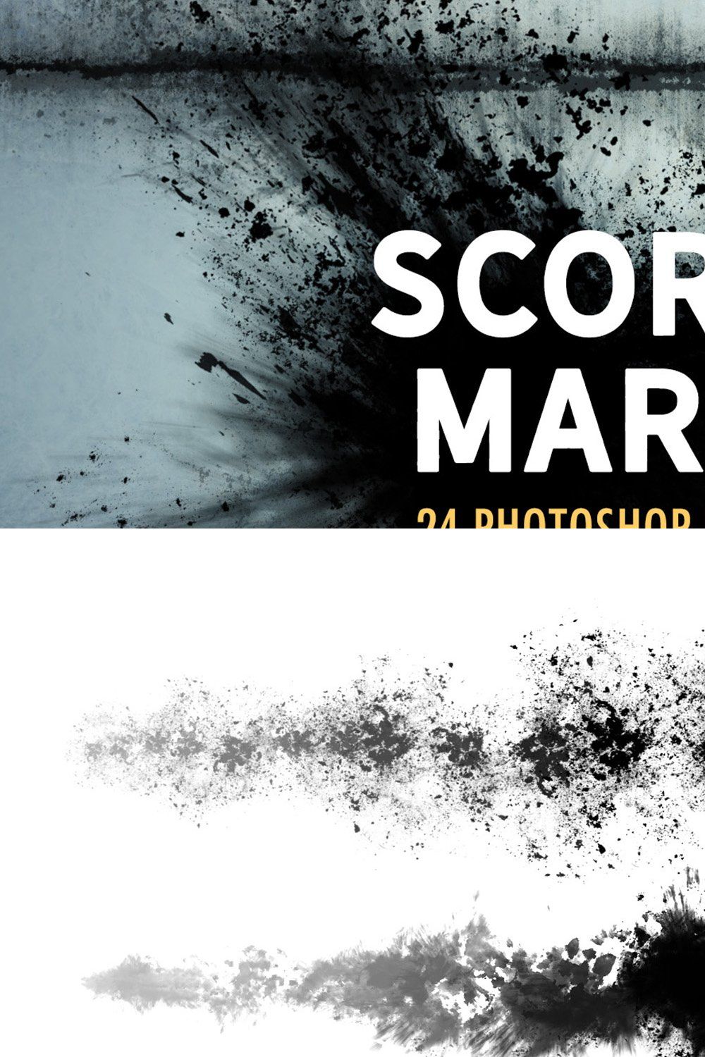 Scorch Marks Brush Set pinterest preview image.