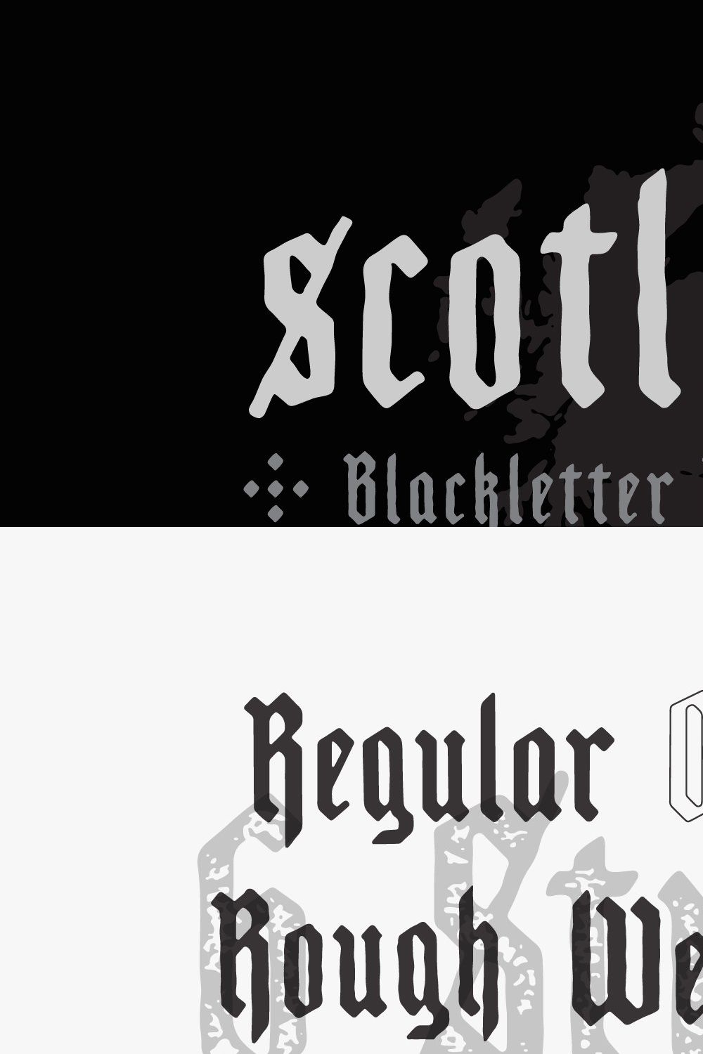 Scotland - Blackletter Display pinterest preview image.
