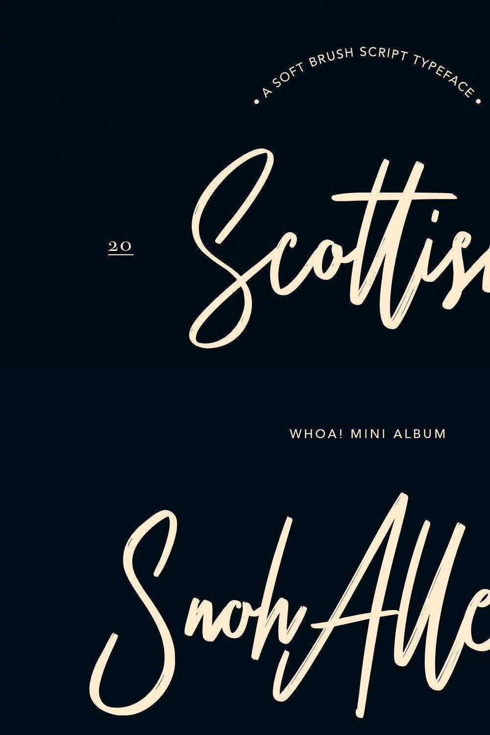 Scottish Brush Script Typeface pinterest preview image.