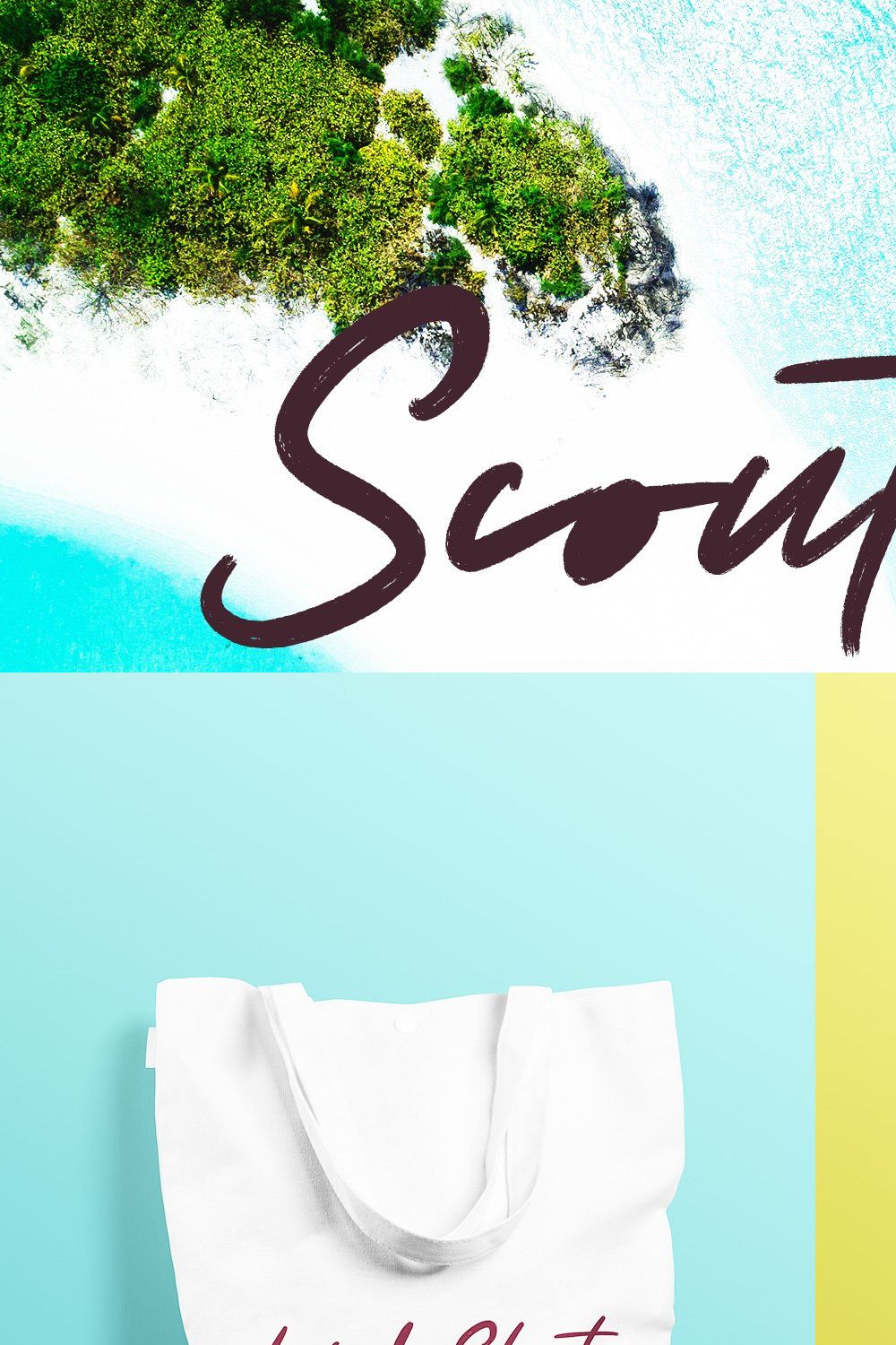 Scoutdale | Handwritten Brush Font pinterest preview image.