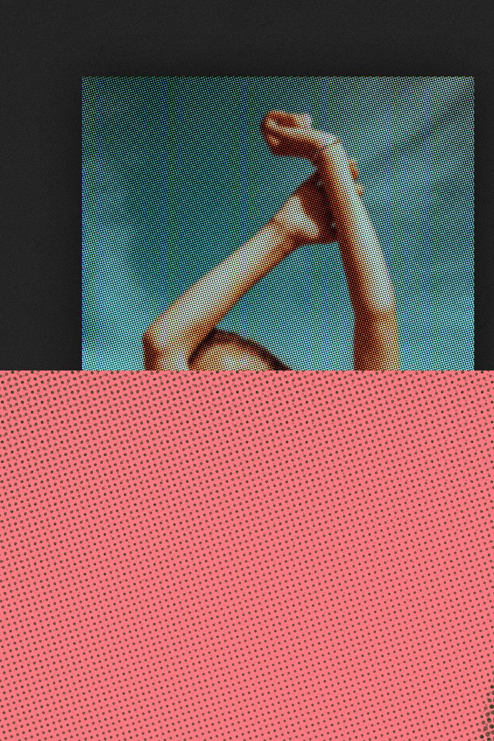 Screenprint Halftone Poster Effect pinterest preview image.