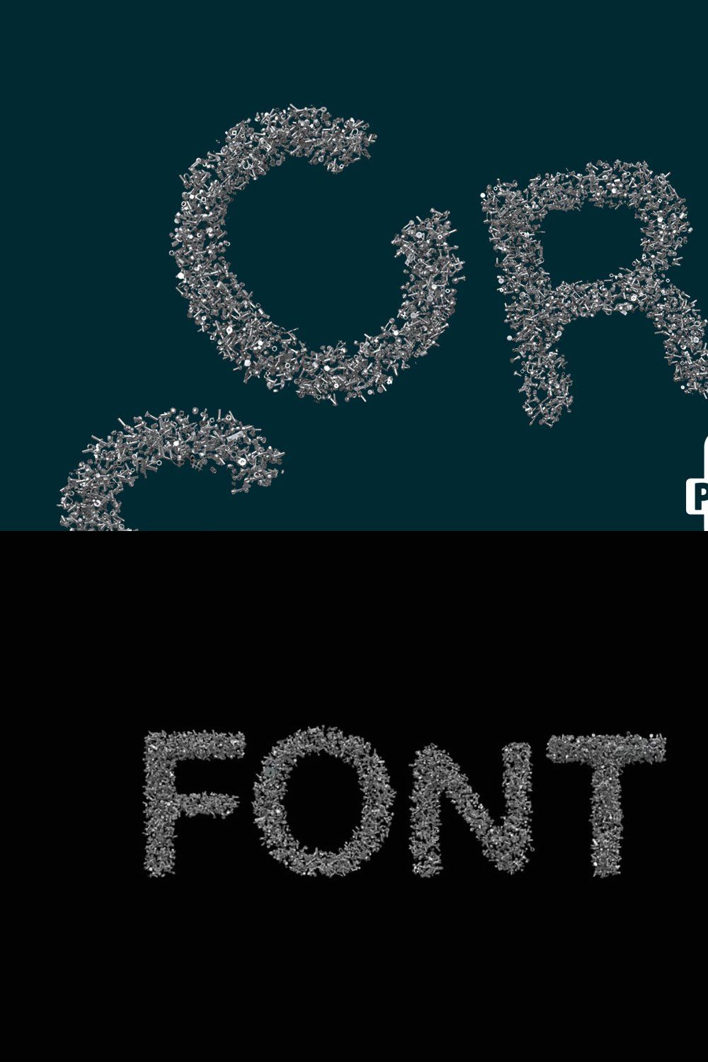 Screw Opentype SVG Font & PNGs pinterest preview image.