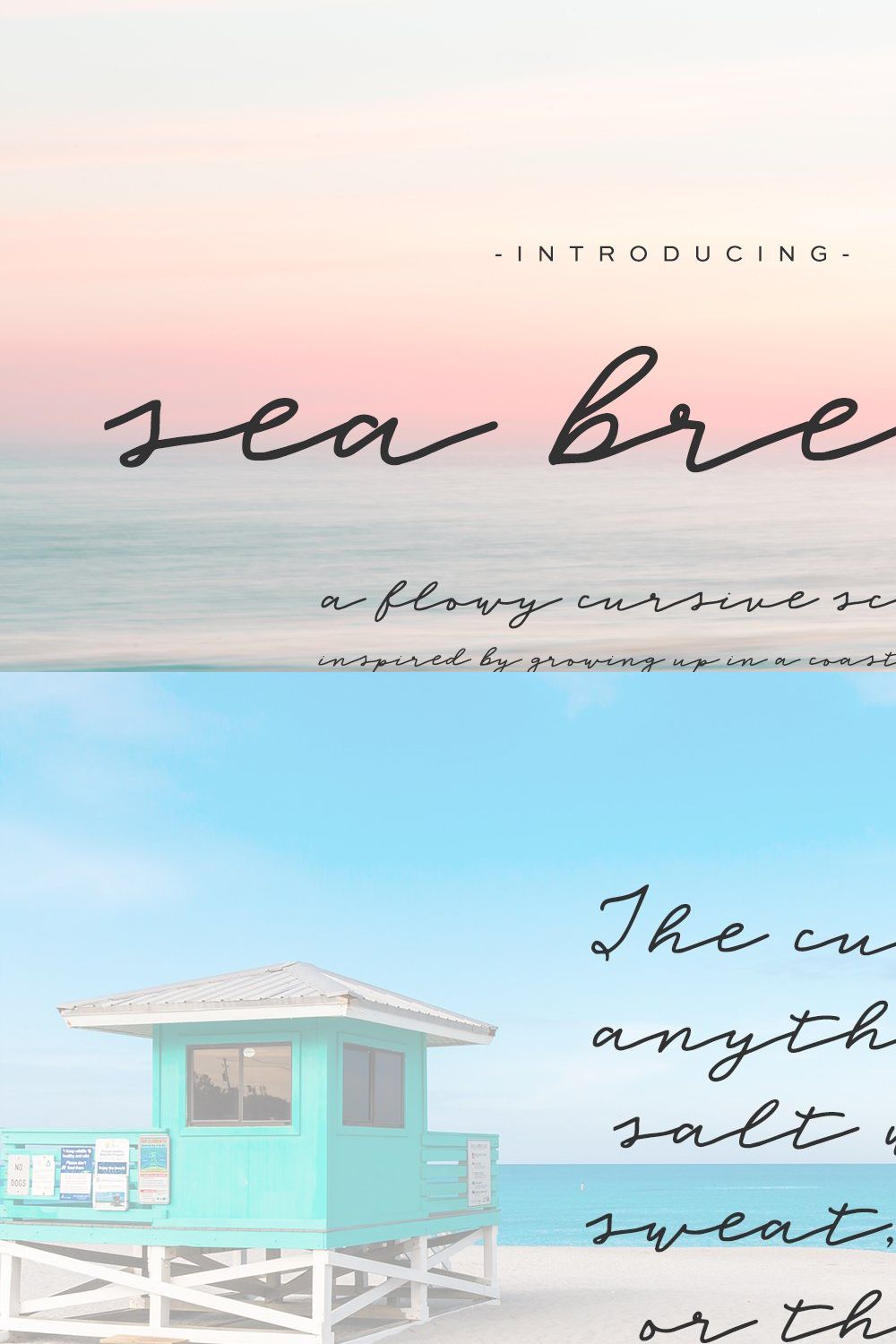 Sea Breeze Signature Script pinterest preview image.