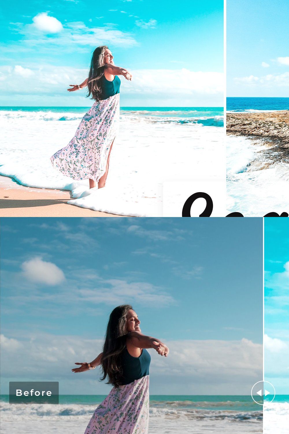 Sea Foam Lightroom Presets Pack pinterest preview image.