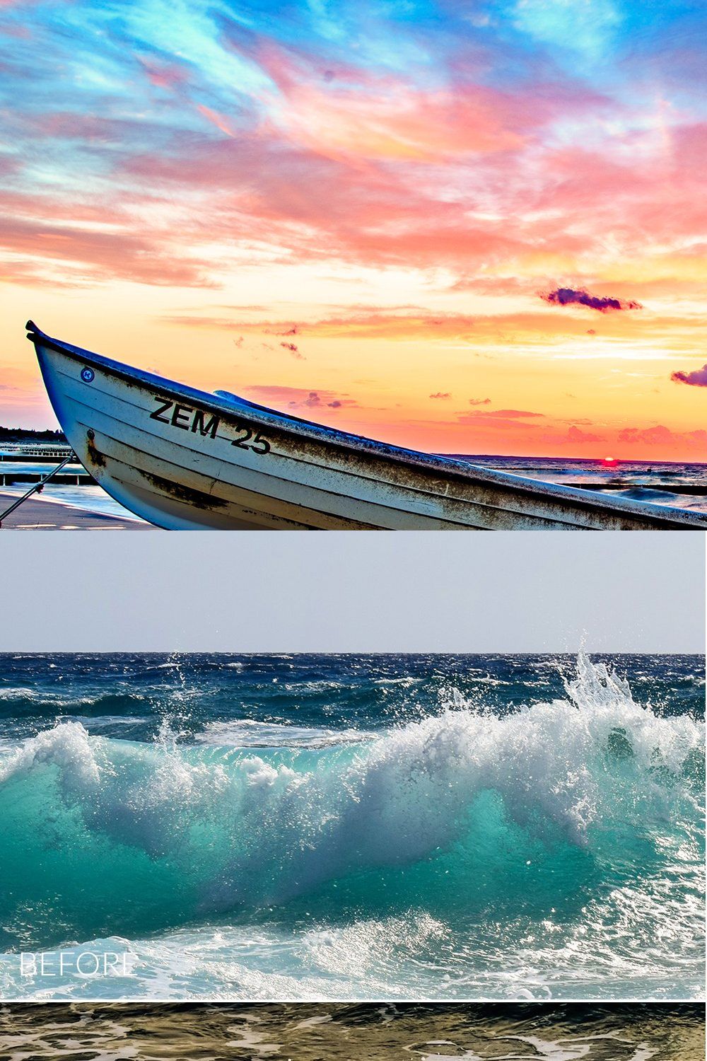 Sea Lr Presets pinterest preview image.