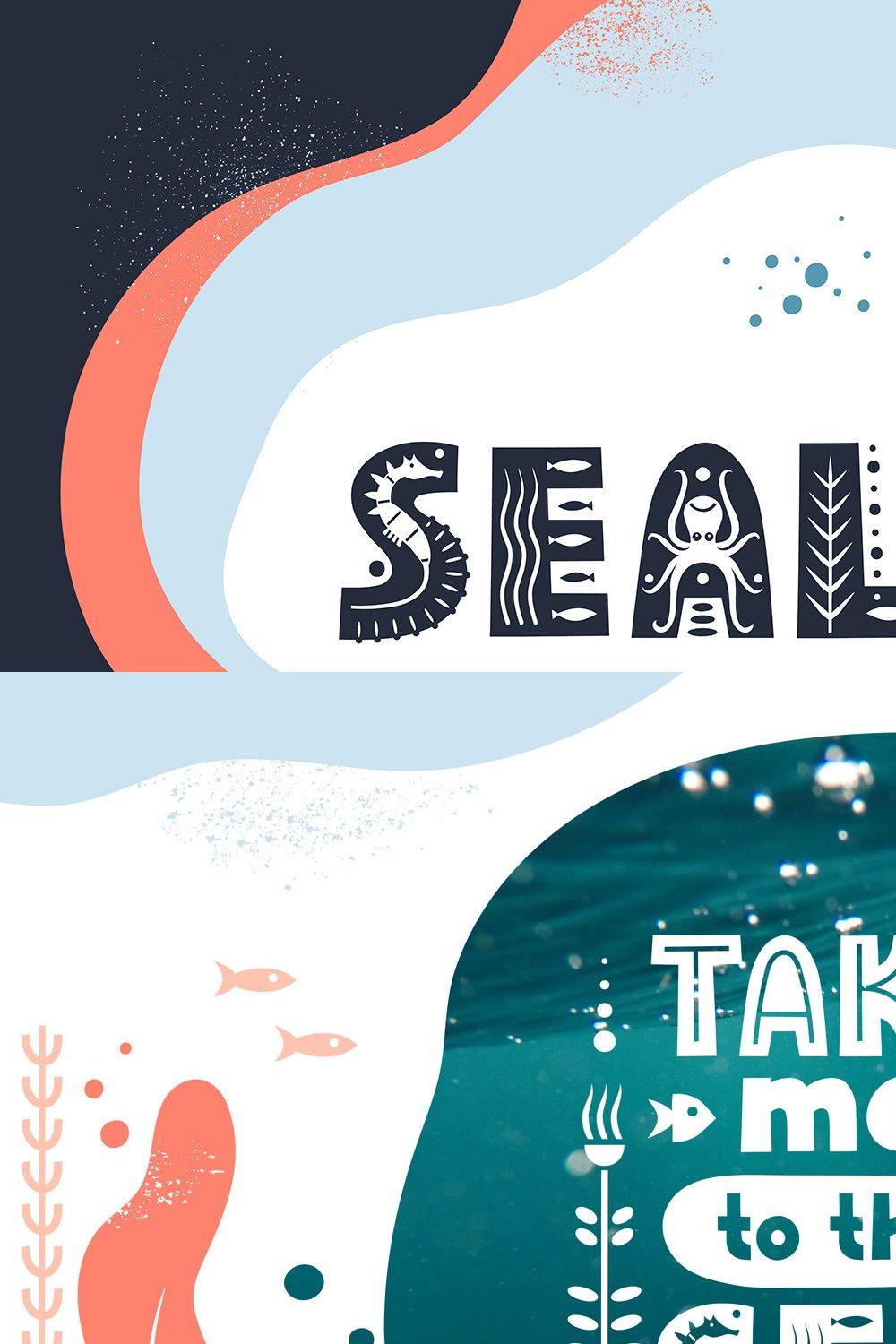 Sealife Font Family pinterest preview image.