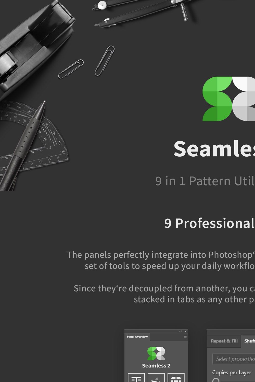 Seamless 2 - Pattern Utility Plugin pinterest preview image.