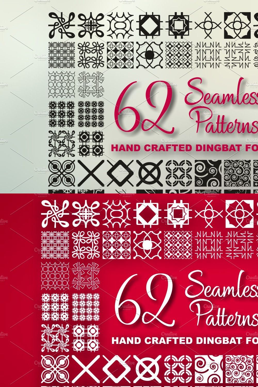 Seamless Patterns pinterest preview image.