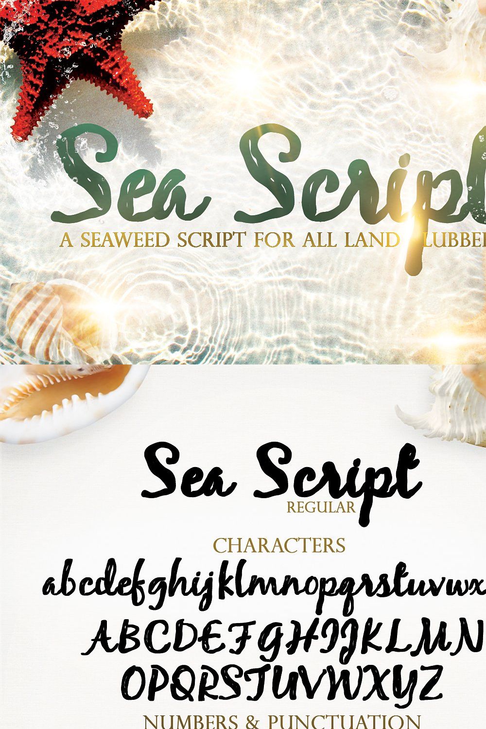 Seaweed Script pinterest preview image.