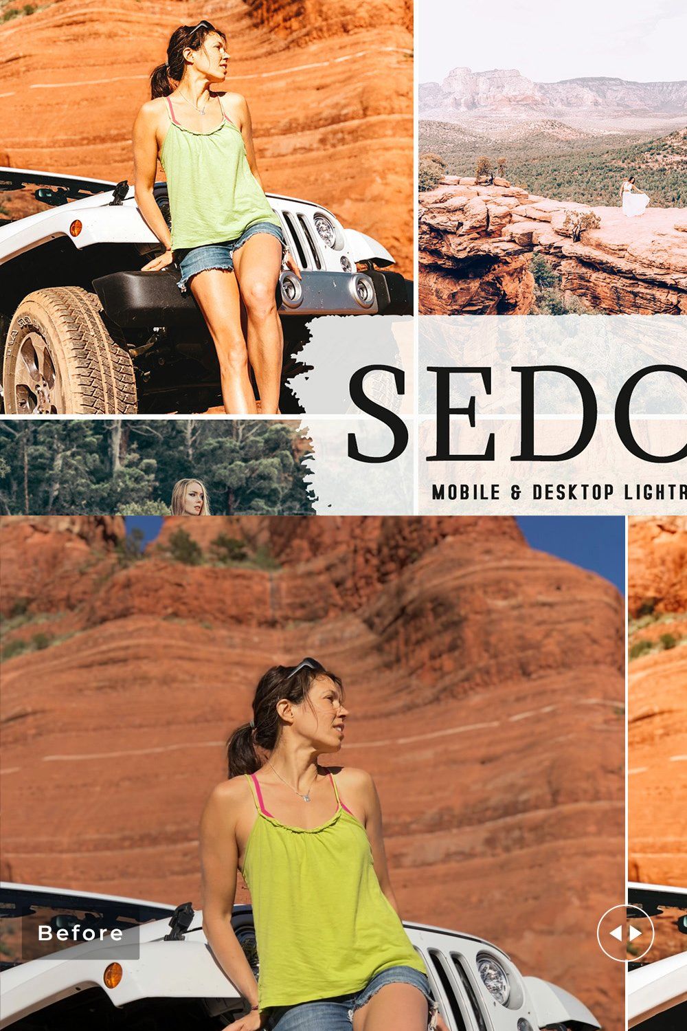 Sedona Pro Lightroom Presets pinterest preview image.