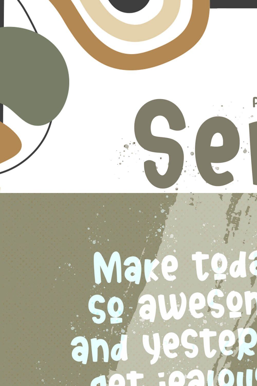 Senoya Bright - Display Font pinterest preview image.