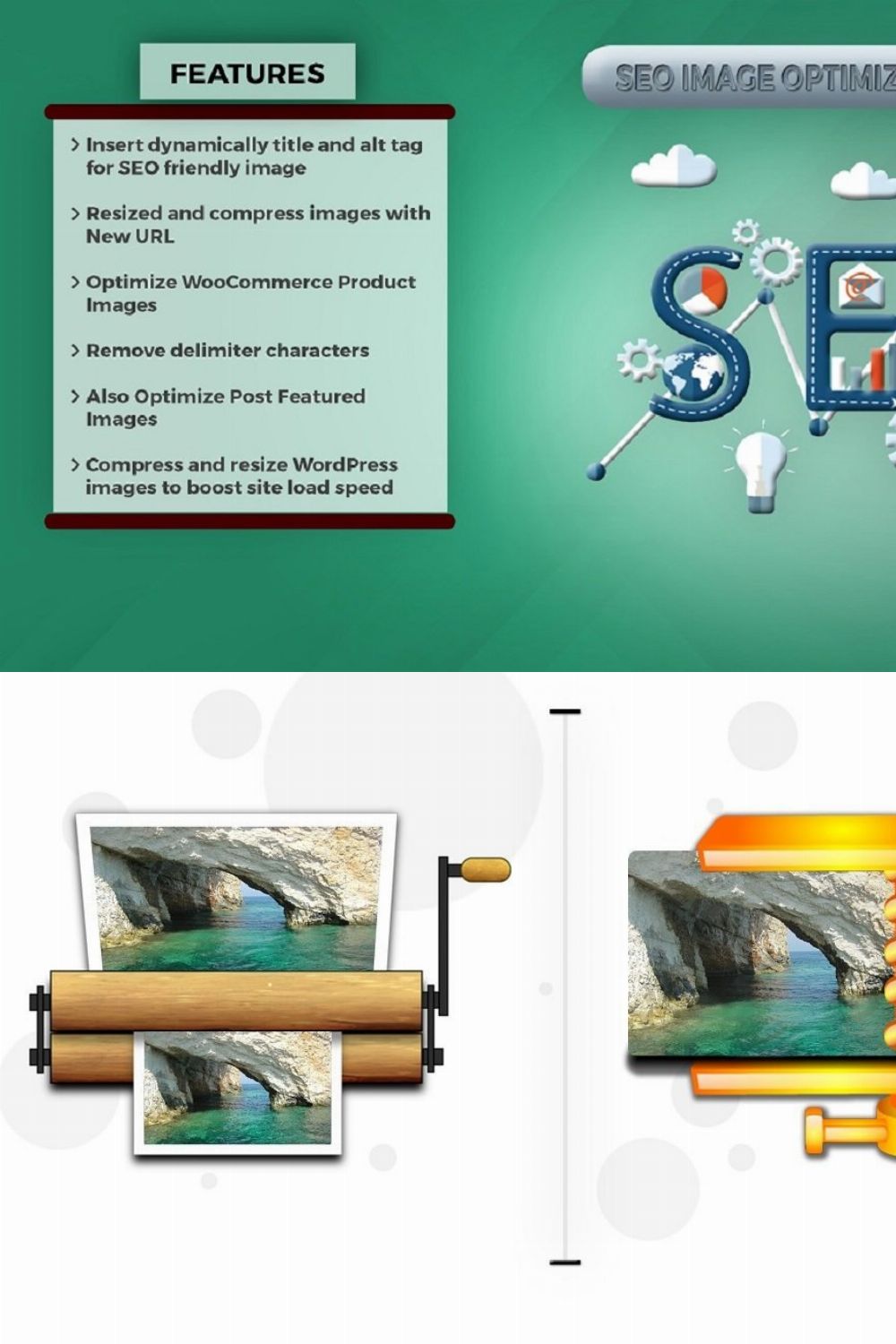 SEO Image Optimizer Pro pinterest preview image.