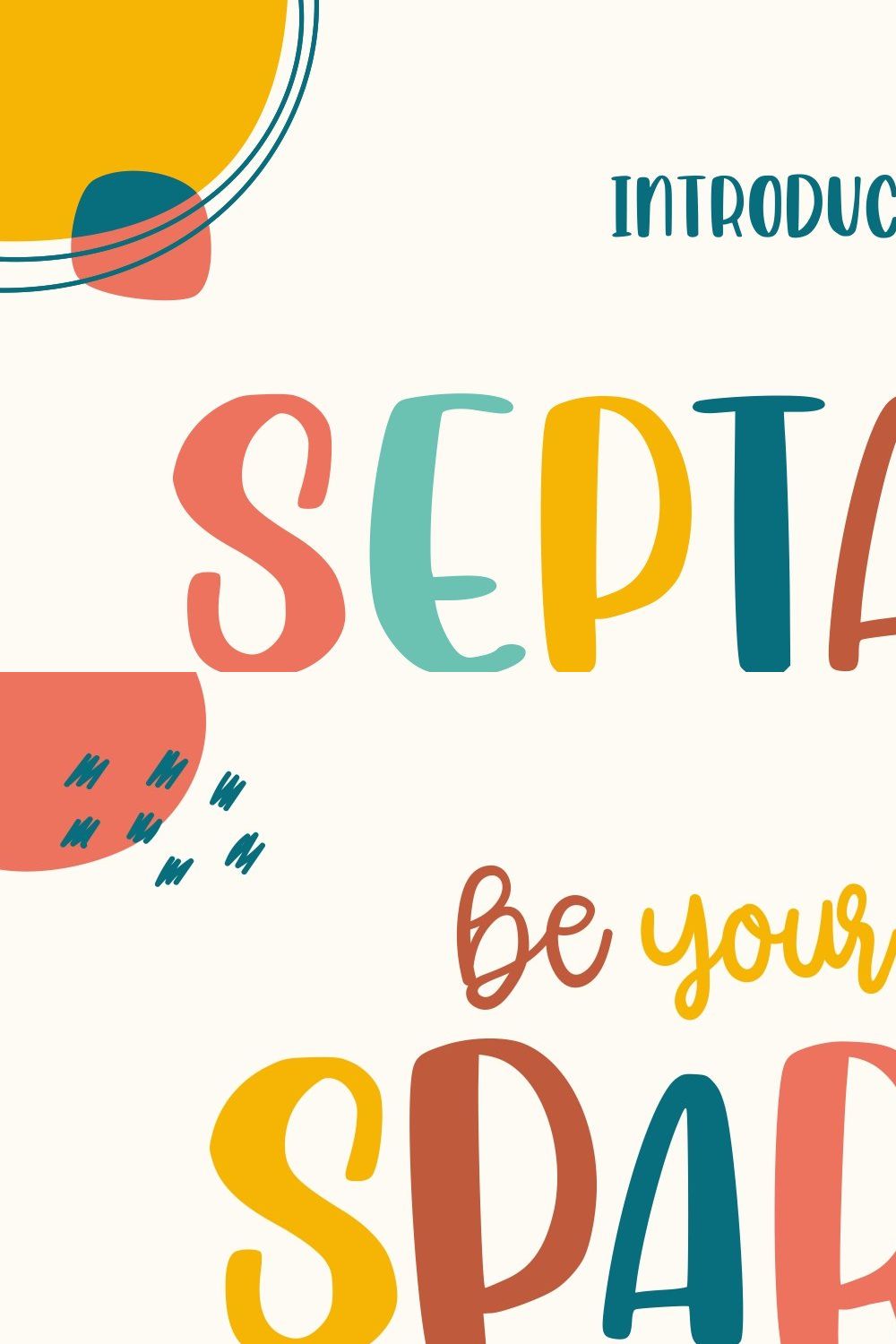 Septaria | Playfull Handdrawn Font pinterest preview image.