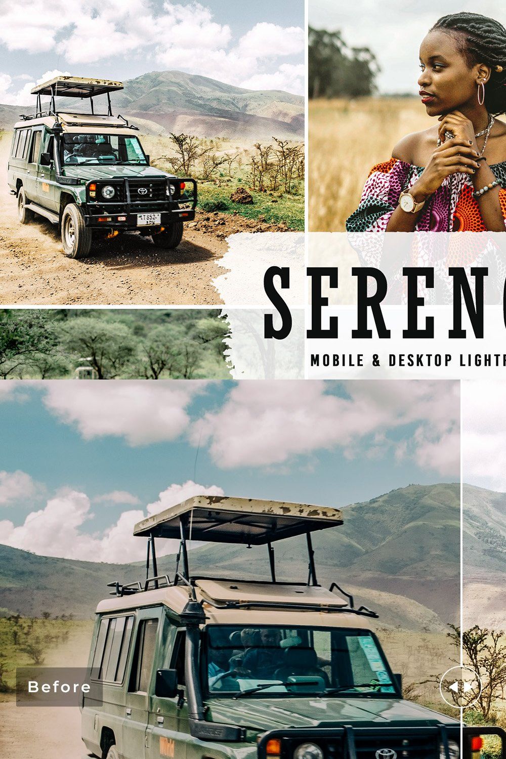 Serengeti Pro Lightroom Presets pinterest preview image.