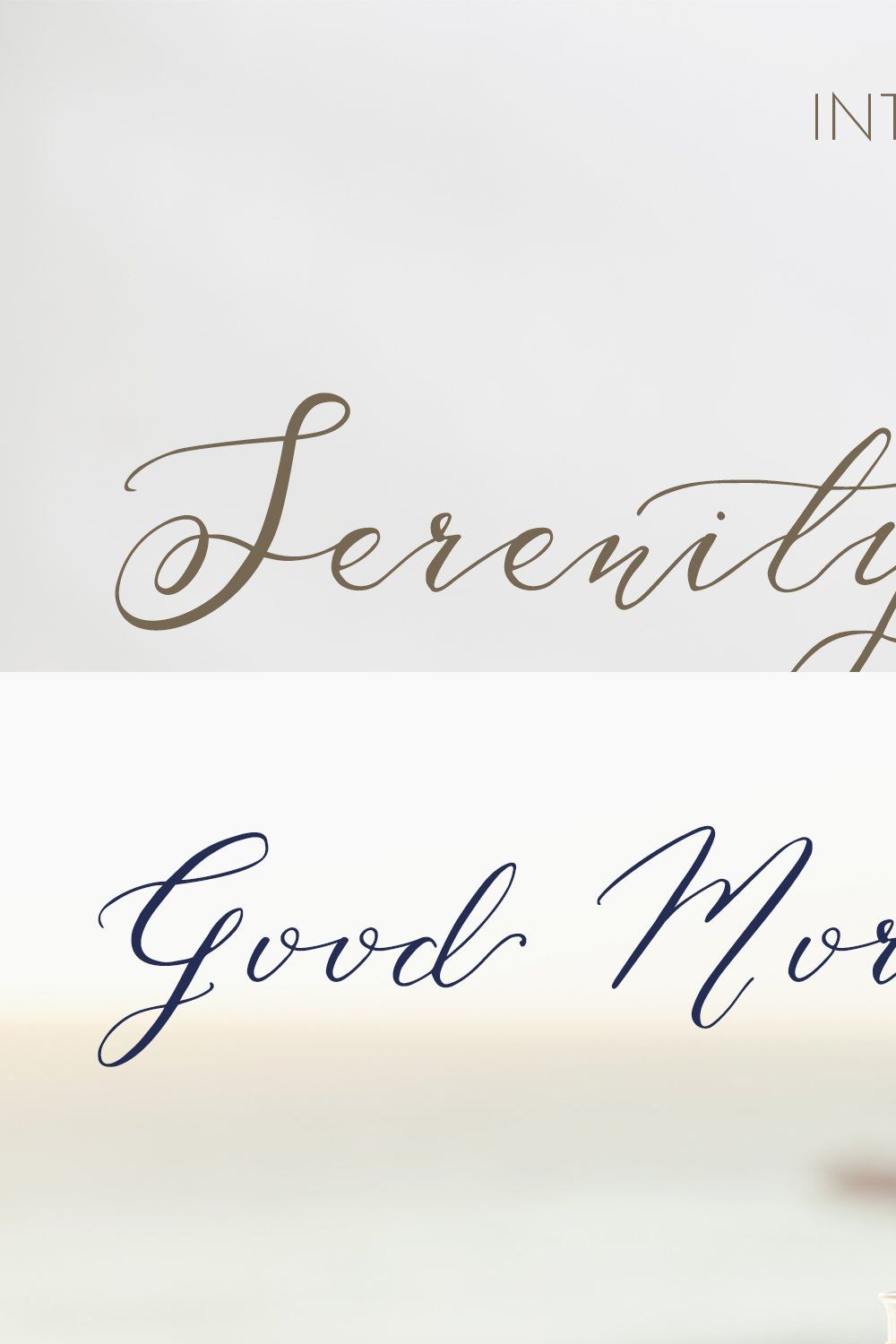Serenity & Olivia Calligraphy Font pinterest preview image.