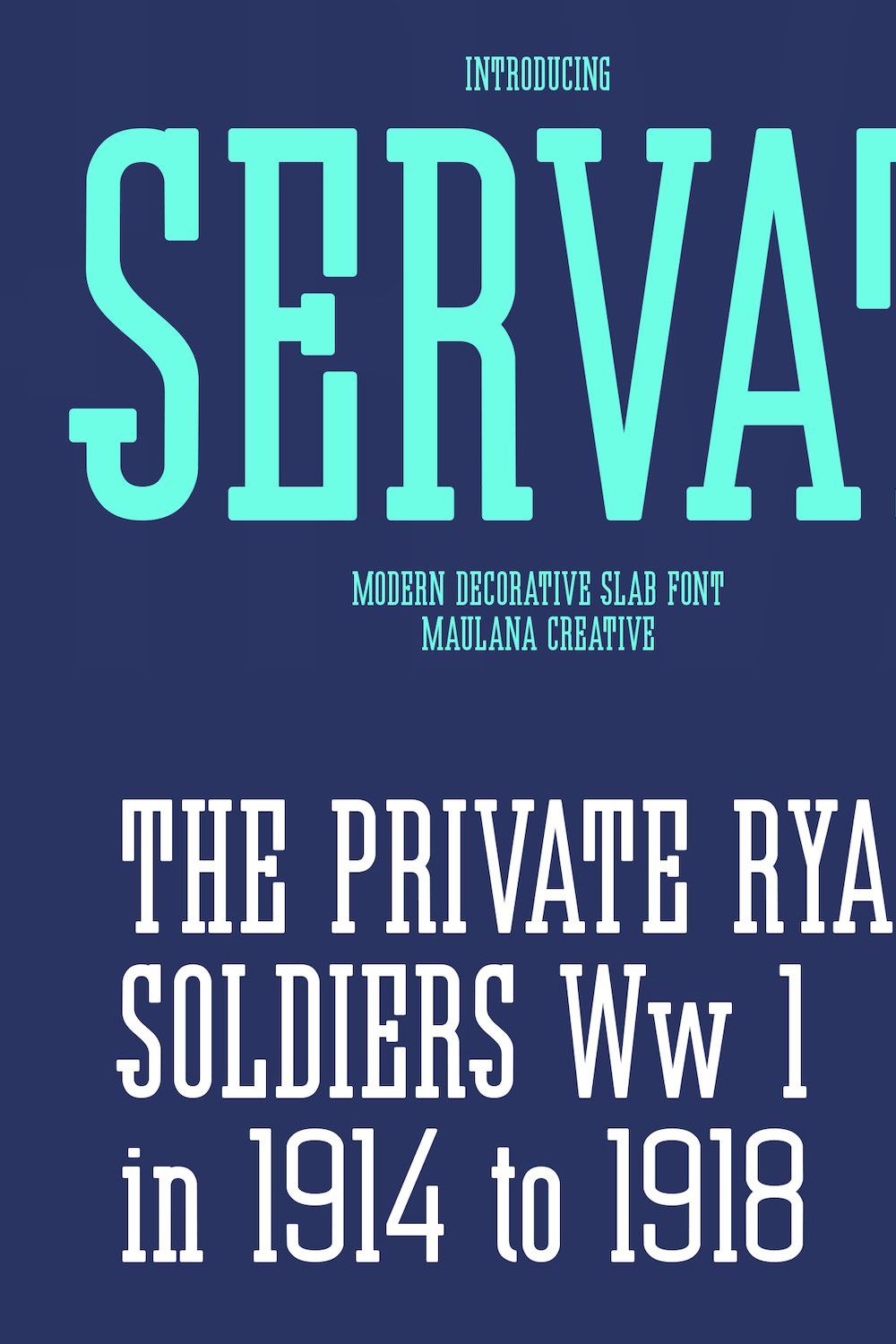 Servat Modern Decorative Slab Serif pinterest preview image.