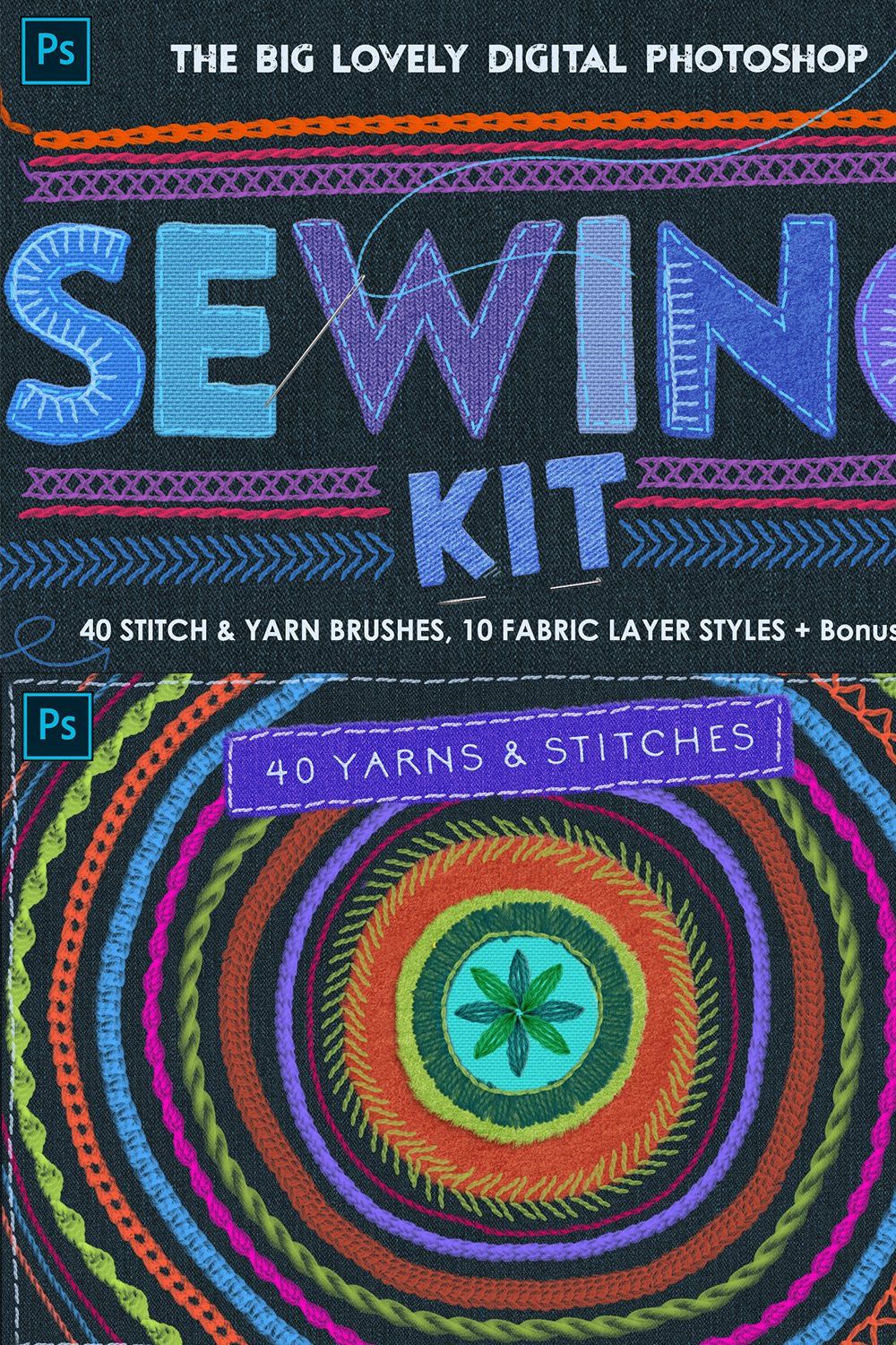 Sewing & Embroidery PS Kit pinterest preview image.