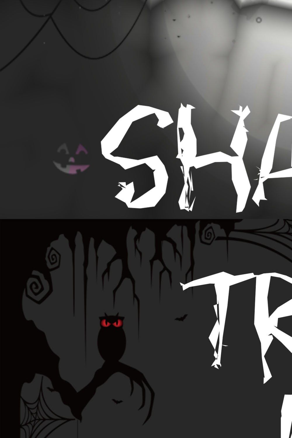 SHADOW RAMBLE - Halloween Font pinterest preview image.